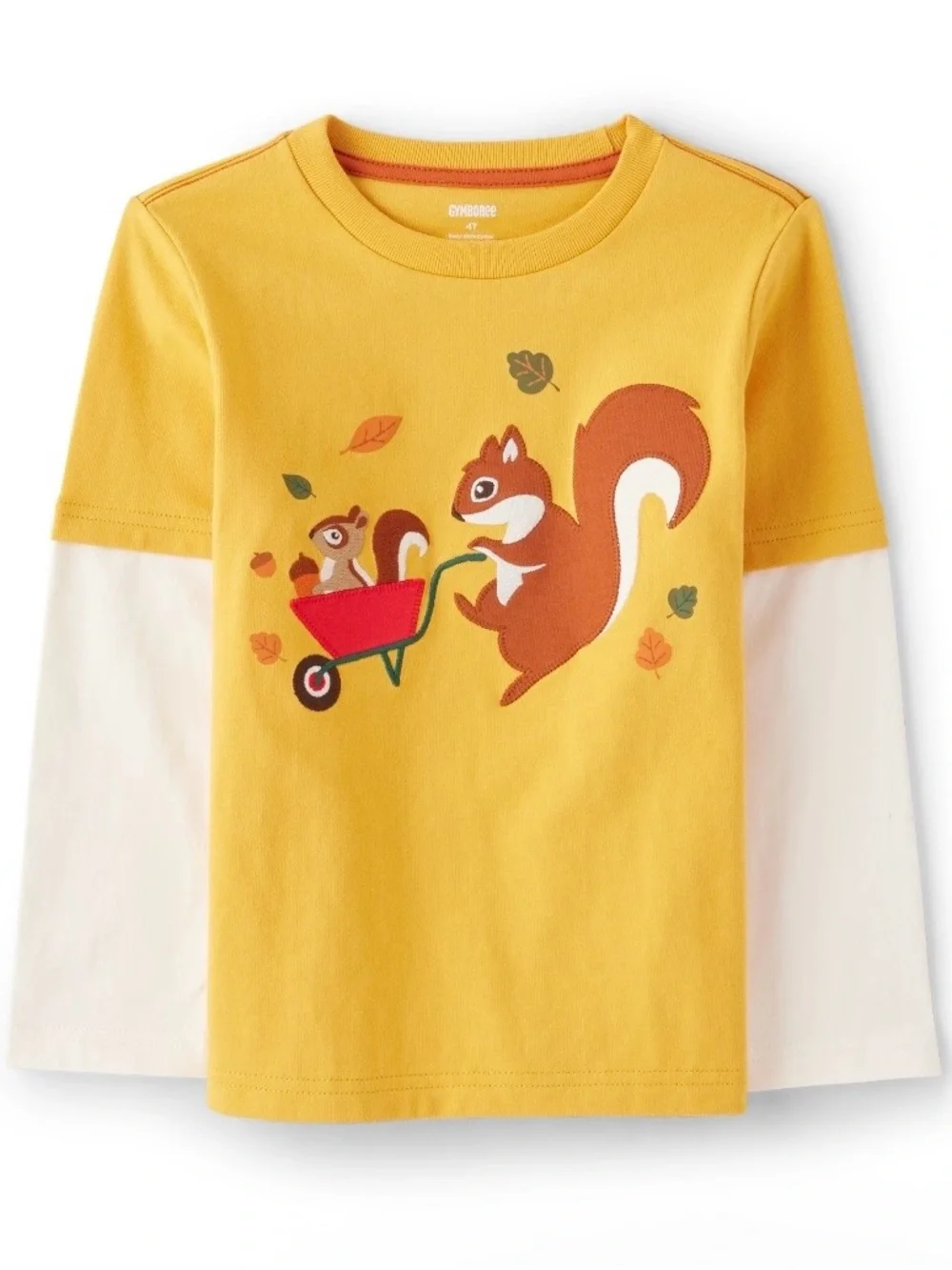 Gymboree Boys ‘Happy Harvest’ Gold and White Top with Striped Socks Size 6